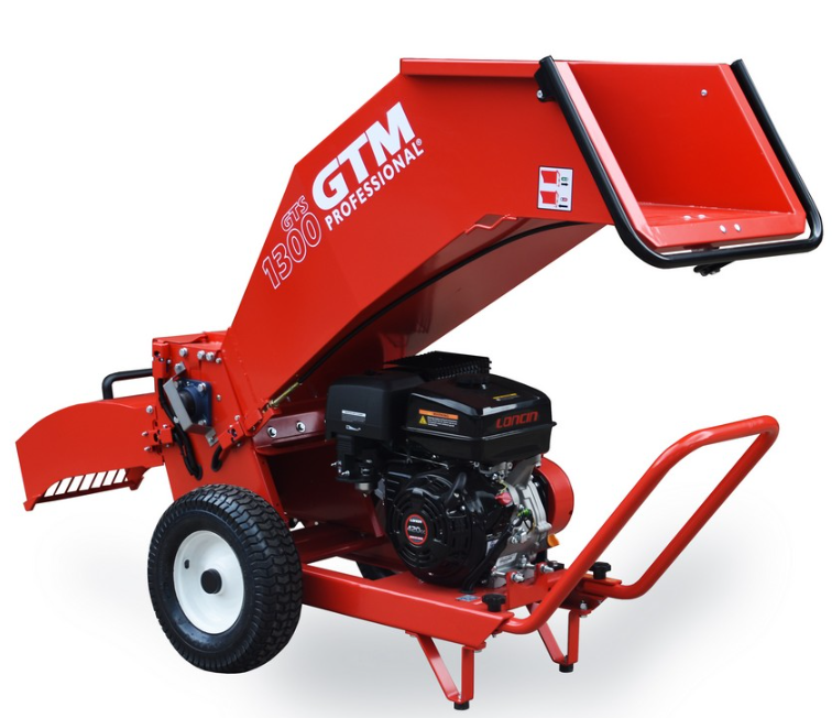 [GTM GTS1300C GE TO] Broyeur multi végétaux GTM GTS1300Compo moteur Loncin G420FA E-Start 15cv capacité 10cm démarrage électrique Goulotte orientable