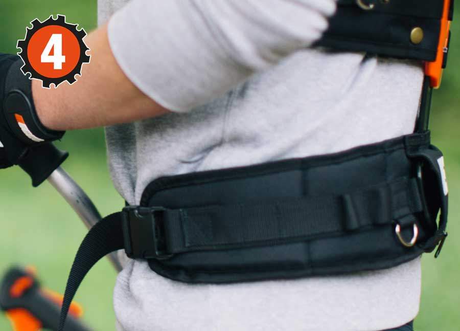 Harnais débroussailleuse ECHO Ergo-Pro avec attache de sécurite