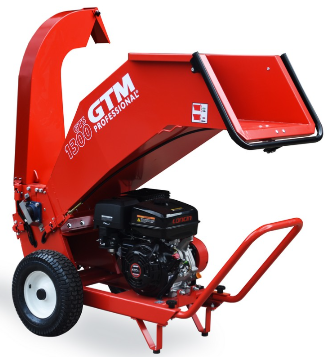 Broyeur multi végétaux GTM GTS1300Compo moteur Loncin G420FD E-Start 15cv capacité 10cm démarrage électrique