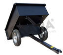 Remorque acier pour tracteur tondeuse avec benne soude capacite max 226k pneus 12"