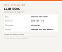 Chargeur ultra-rapide ECHO LCJU-560C — infographie technique Outils Jardin