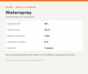 Réservoir d’eau sous pression WATERSPRAY-PP — 10 litres — infographie technique Outils Jardin