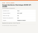 Coupe-bordures thermique ECHO GT-222ES — infographie technique Outils Jardin [ECHO 2026-10-03]