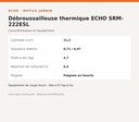 Débroussailleuse thermique ECHO SRM-222ESL — infographie technique Outils Jardin [ECHO 2026-10-03]