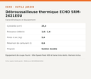 Débroussailleuse thermique ECHO SRM-2621ESU — infographie technique Outils Jardin [ECHO 2026-10-03]