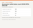 Accessoire taille-haies court ECHO MTA-AHS-HD — infographie technique Outils Jardin [ECHO 2026-10-03]