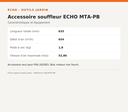Accessoire souffleur ECHO MTA-PB — infographie technique Outils Jardin [ECHO 2026-10-03]