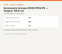 Accessoire brosse ECHO MTA-PS — largeur 59,8 cm — infographie technique Outils Jardin [ECHO 2026-10-03]