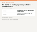 Kit ECHO de nettoyage des gouttières — 99944100026 — infographie technique Outils Jardin [ECHO 2026-10-03]