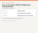 Sac de transport ECHO CS-BAG pour tronçonneuse — infographie technique Outils Jardin [ECHO 2026-10-03]
