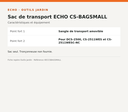 Sac de transport ECHO CS-BAGSMALL — infographie technique Outils Jardin [ECHO 2026-10-03]