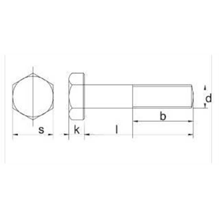 Boulon M16x60 8.8 zingue