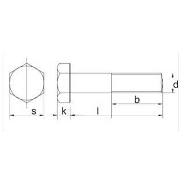 Boulon M20X80 8.8 zingue