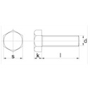 Boulon zingue m8x50