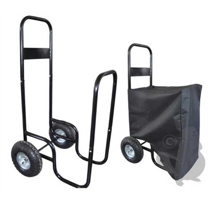 Chariot transport de buches avec bache de protection max.150kg