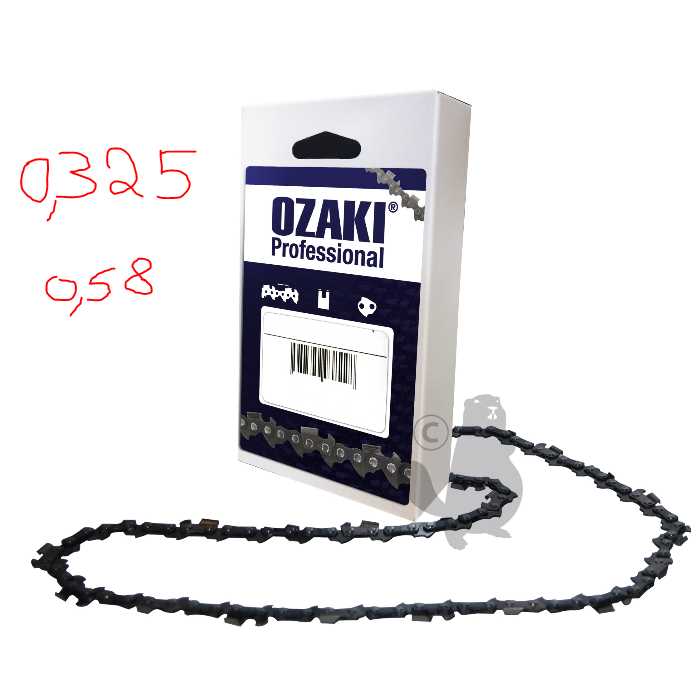 Chaine OZAKI 72e .325 0.58 1.5mm demi-ronde