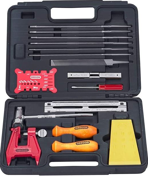 Kit d'outils Oregon pour l'entretien et l'affûtage de la chaîne de tronçonneuse Référence: 601981