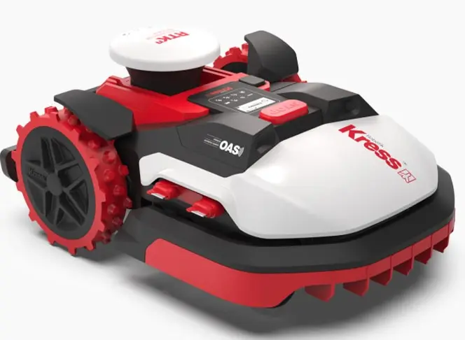 Tondeuse robot KRESS guidage GPS et RTK sans fil périphérique 1000 jusque 10ares, KRESS KR161E.A AVEC sonar pour éviter les obstacles