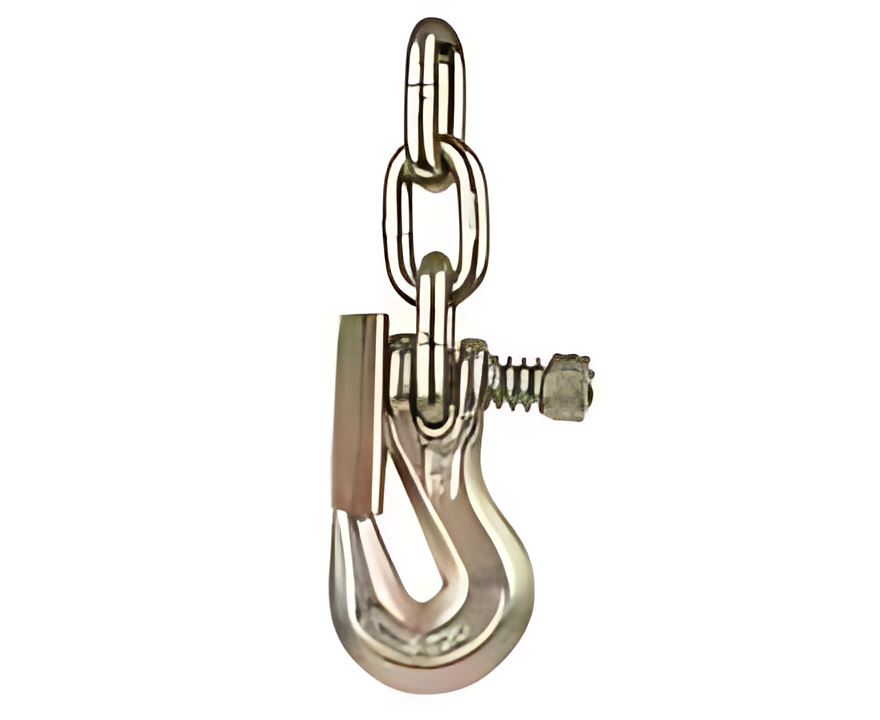 [PCA-1282] Crochet plat a oeil 7mm avec barrure et 3 mailles garde 70 max2040kg, PORTABLE WINCH, 690581000270, PCA1282