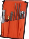Kit pour affutage professionnel - 1x manche 3 limes rondes 1 lime plate 1 curette 1 jauge de profondeur, PORTE LIME, 9308312, 830-8312, 3582321361093