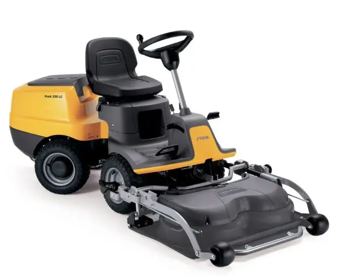 Tracteur tondeuse à coupe frontale STIGA Park 300 LC coupe de 85cm, moteur stiga 414cc