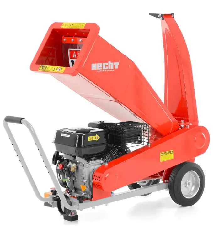 Broyeur de branches HECHT 6208 moteur G208 6.5cv Capacite 7cm goulotte fixe