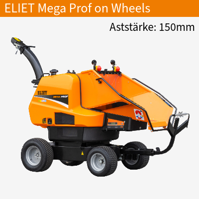 Broyeur ELIET MEGA PROF ON WHEELS + Ecoeye + régulateur de vitesse (25HP) Kubota diesel