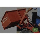 Bennette basculante 120cm + lame tole rabot  + porte amovible