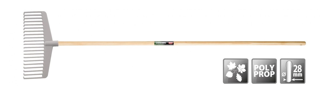 [3500021] Rateau a gazon polet en pvc 380mm manche en fibre, 3500021, 5410685032213