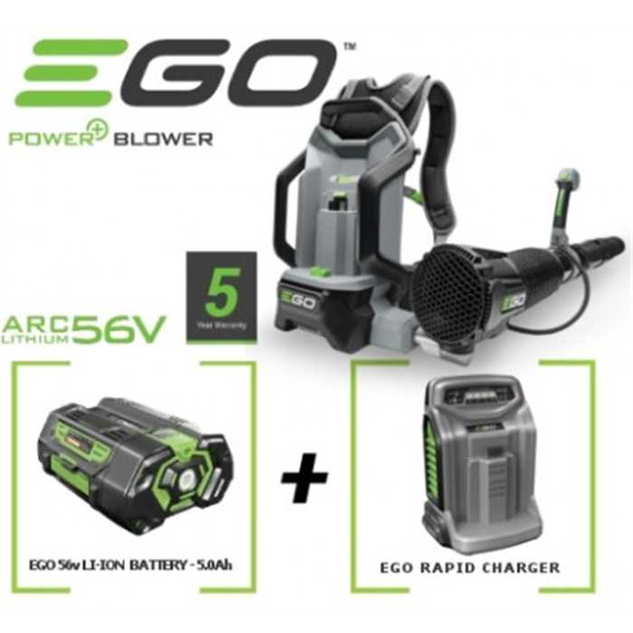 Kit souffleur a feuilles EGO avec batterie 5ah et chargeur rapide