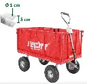 Remorque de Jardin HECHT 52184 – Charge 250 kg – Chariot & Remorque pour Tracteur Tondeuse