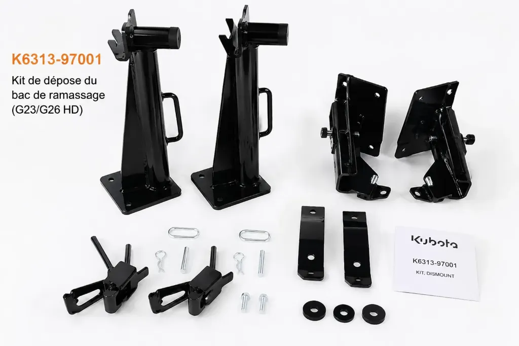 Support de dépose de bac Kubota G231/G261 HD, K6333-97001, K633397001