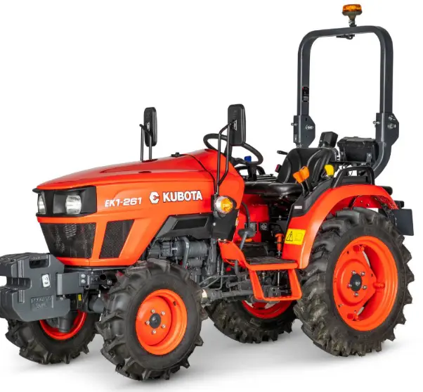 Tracteur KUBOTA 4x4 EK1-261 DT avec roues Agraires av: 6.00-12 ar: 8.3-20- 26cv - 3 cylindres, EK1261DT, KUBOTA EK1261DT-AGR, W30TC00026