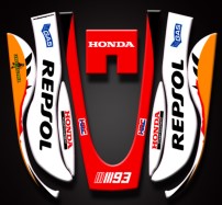 Kit autocollant HONDA MIIMO300-310-500-520 modèle Repsol