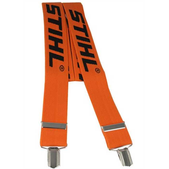 Bretelles STIHL orange et noire languettes avec clips métal110cm