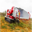 Broyeur vegetaux et branches BUGNOT sur chenilles 25cv + rouleau ameneur et no stress