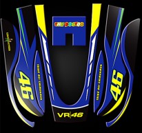 Kit autocollant HONDA MIIMO300-310-500-520 modèle Rossi