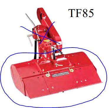 Rotor Fraise arrière tielburger TF85 pour honda F720 60-70-80cm