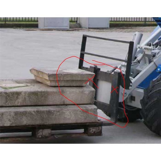 [MU-C890316] Fourche à palette avec décalage latéral (cadre uniquement) sans fourches