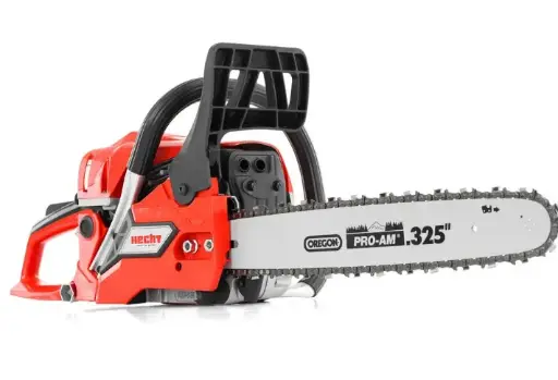 [HECHT 956] Tronconneuse HECHT 956 Longueur du guide-chaîne : 40 cm. Moteur : 56 cm³, puissance nominale : 3,2 CV. Poids : 5,6 kg.