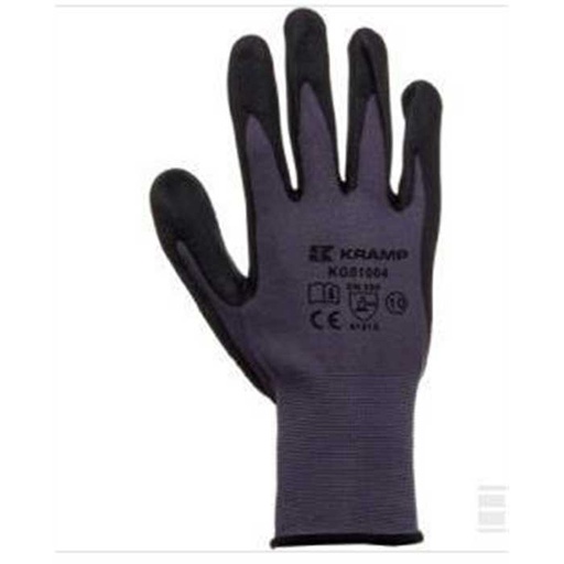 Gants de travail en mousse de nitrite avec revetement pvc taille 8/m, KG0100408