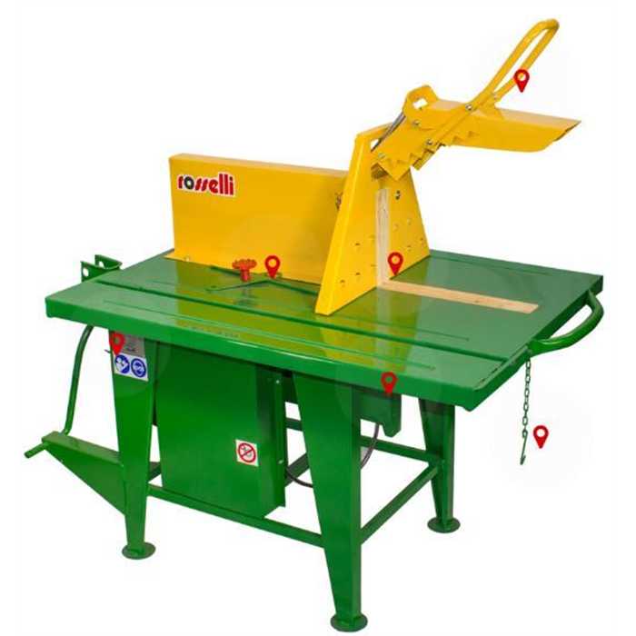 [ROSSELLI R-400/05W] Scie circulaire ROSSELLI table coulissante cardan lame 600mm widia